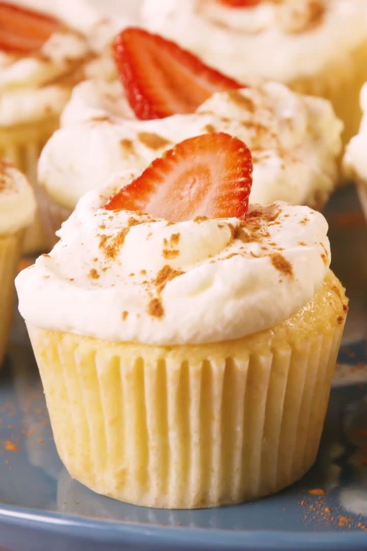Tres Leches Coconut Cupcakes