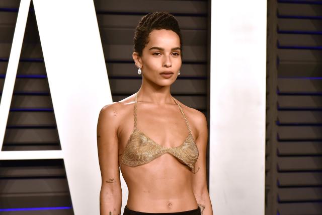 Zoe Kravitz Wore an 18 Karat Gold Bra Top to the Oscars After Party