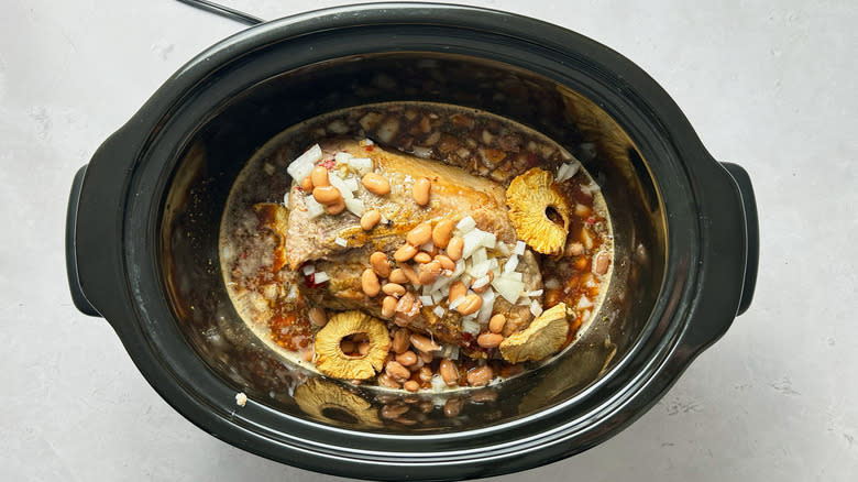 beans and pineapple in slow cooker