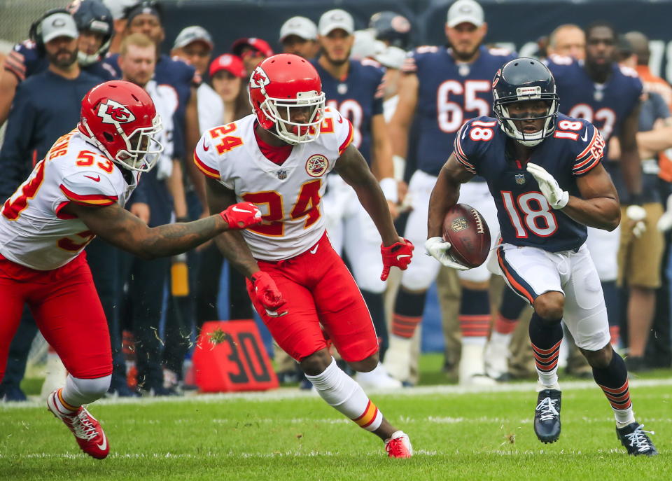 Taylor Gabriel is seeing enough targets to make a fantasy splash in Chicago. (EFE/EPA/TANNEN MAURY)