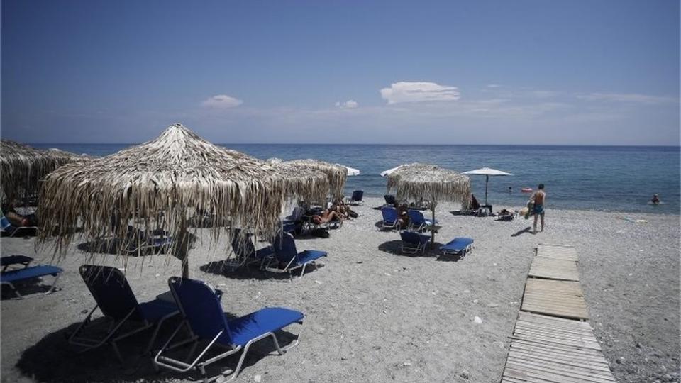 Una playa en Grecia