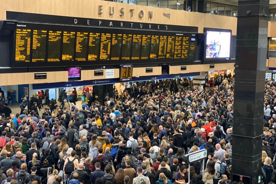 Commuters are facing severe delays at Euston Station: David McClelland