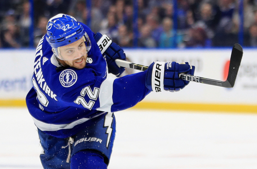 TAMPA, FLORIDA - JANUARY 07: Kevin Shattenkirk #22 of the Tampa Bay Lightning shoots.