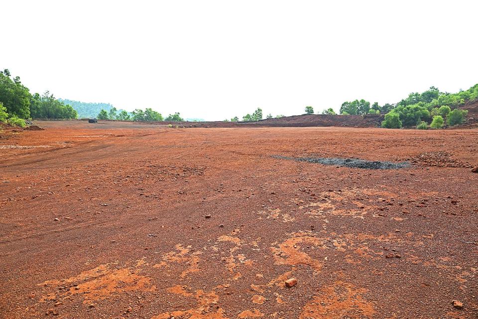 Mining sites are created after clearing the tropical forest cover.