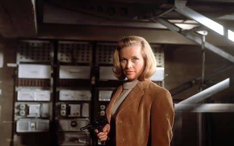 Honor Blackman as Pussy Galore in Goldfinger  - Credit: REX 