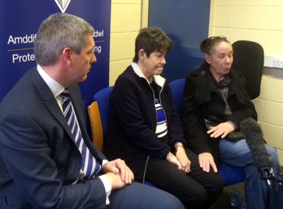 Kyle Vaughan’s late mother, Mary (centre), had previously appealed for information about her missing son (Gwent Police/PA) (PA Media)