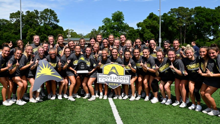 <em>(Photo Courtesy: @ASUNSports on “X”) Horseheads grad Avery Snyder guided Coastal Carolina women’s lacrosse to their first ASUN title and NCAA Tournament appearance.</em>