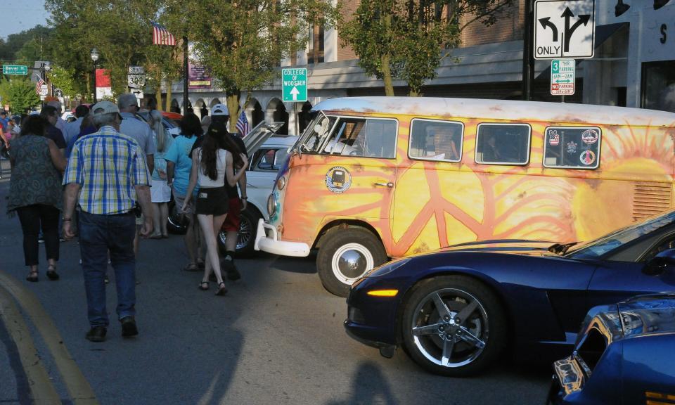 An old Vokswagon was part of a downtown Wooster cruise-in last year. An August Concert & Cruise-In will be held Friday, Aug. 19.