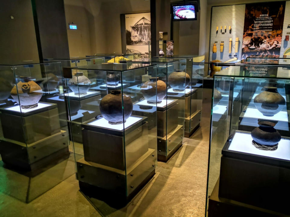 Taiwanese aboriginal artefacts are shown at the Shung Ye Museum of Formosan Aborigines in Taipei, Taiwan.