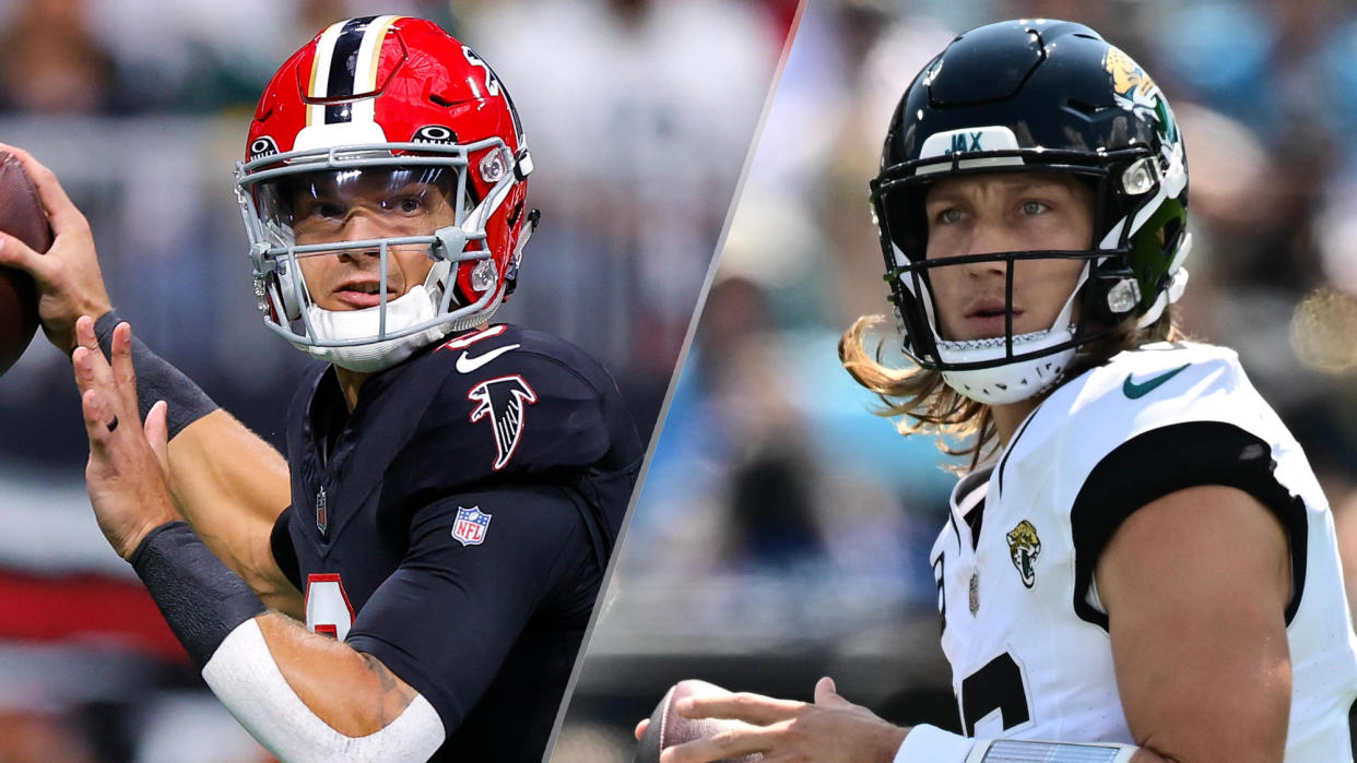  Desmond Ridder of the Atlanta Falcons; Trevor Lawrence of the Jacksonville Jaguars. 