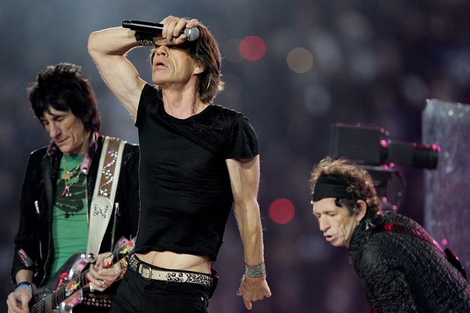 Ronnie Wood, Mick Jagger and Keith Richards. Photo by Jonathan Daniel/Getty Images