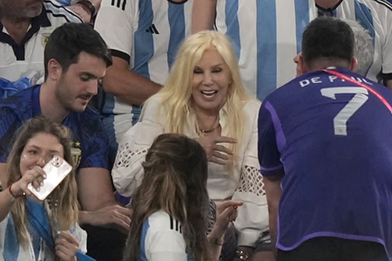 Susana Giménez presente en el partido entre Argentina y Polonia
