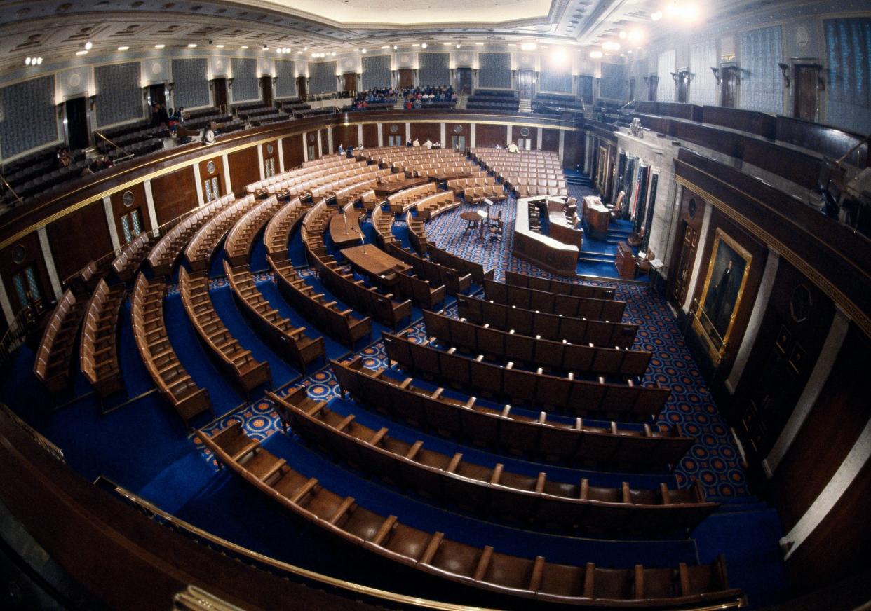 A view from the gallery of the U.S. House of Representatives.