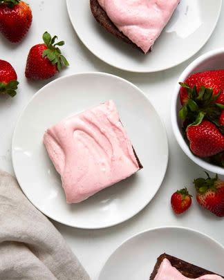 Strawberry Mousse Brownies