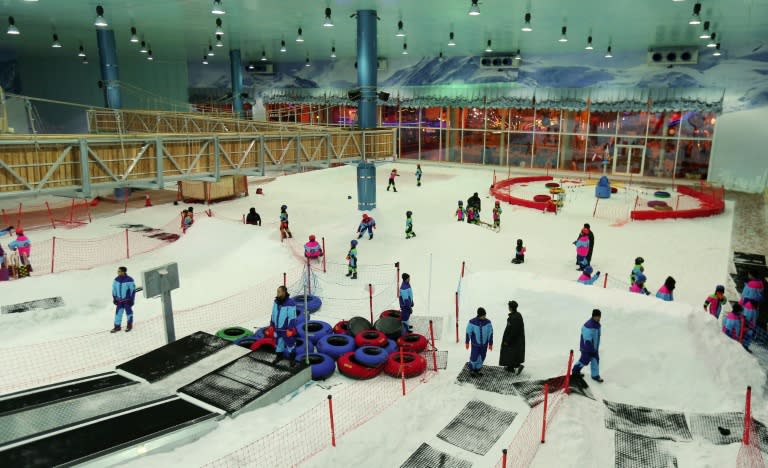 The indoor "Snow City" at the Al-Othaim Mall Rabwa in the capital Riyadh stretches over 5,000 square metres (53,800 square feet)