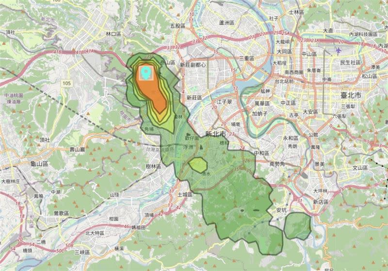8日將受影響的地區。（圖／環保局提供）