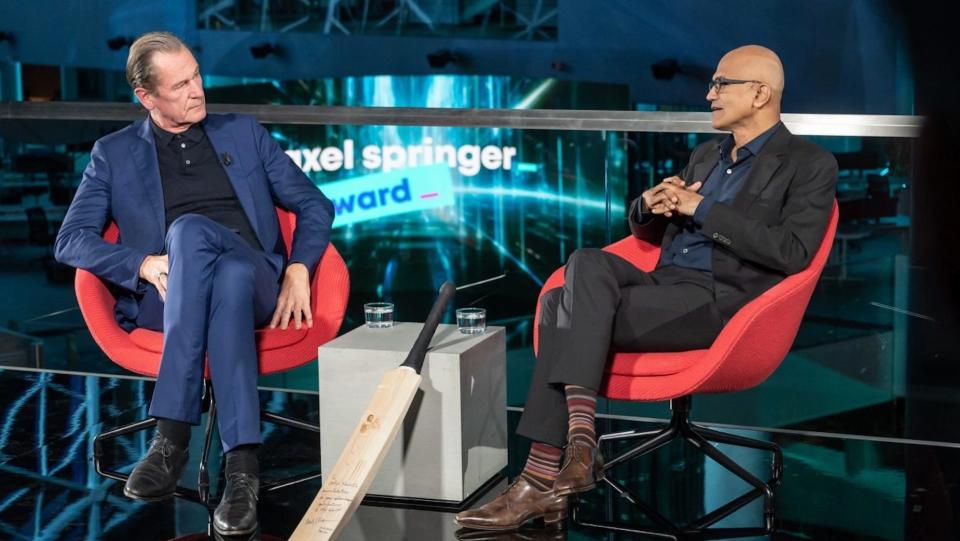 Axel Springer CEO Mathias Döpfner interviews Microsoft CEO Satya Nadella.
