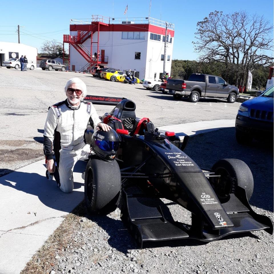 Eddie Hill with a specially built car.