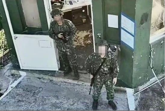 ▲中國社群媒體近期流傳一張無人機拍攝金防部官兵崗哨的照片。（圖／翻攝自微博）
