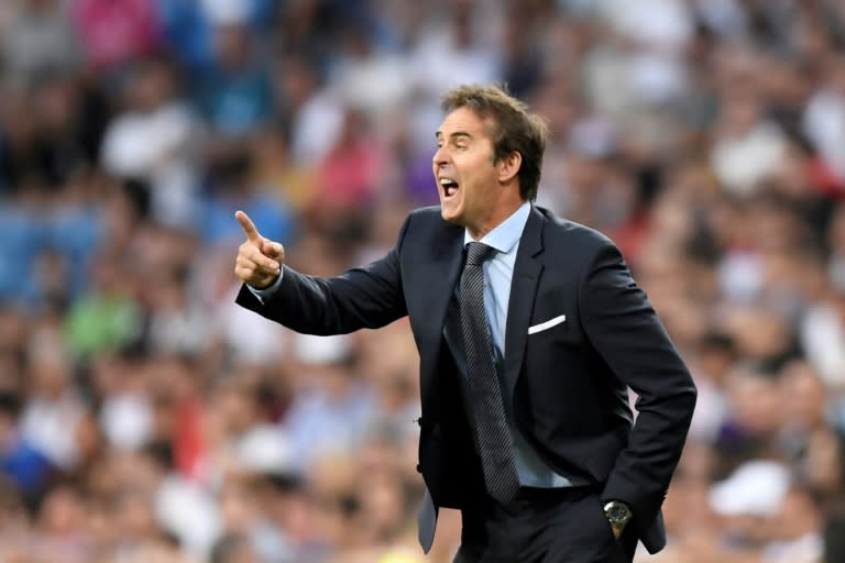 Julen Lopetegui on the touchline during Real Madrid's friendly win over AC Milan at the weekend