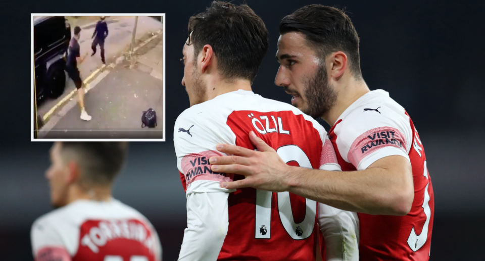 Arsenal pair Ozil and Kolasinac were the victims of the attempted crime