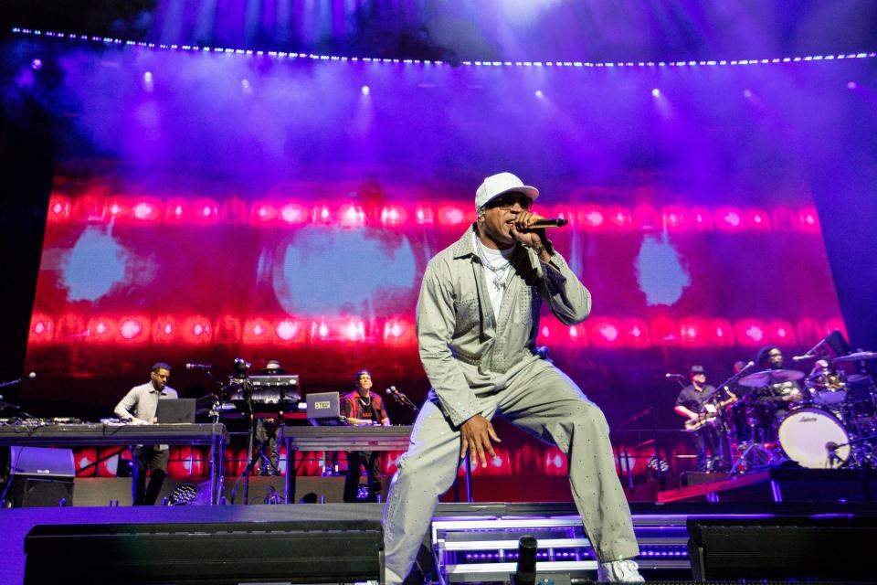 LL COOL J performs during "The F.O.R.C.E. Live" at Little Caesars Arena in Detroit on Friday, August 18, 2023.