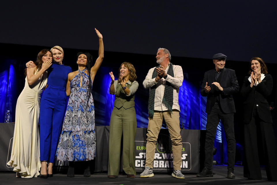 The stars of 'Ahsoka' onstage at Star Wars Celebration in London (Photo: Lucasfilm/Disney)