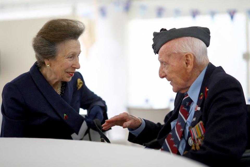 The Princess Royal spoke to veterans (Hannah McKay/PA) (PA Wire)