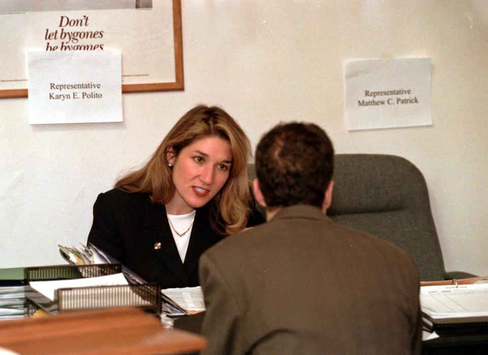 Karyn Polito at the Statehouse in 2001.