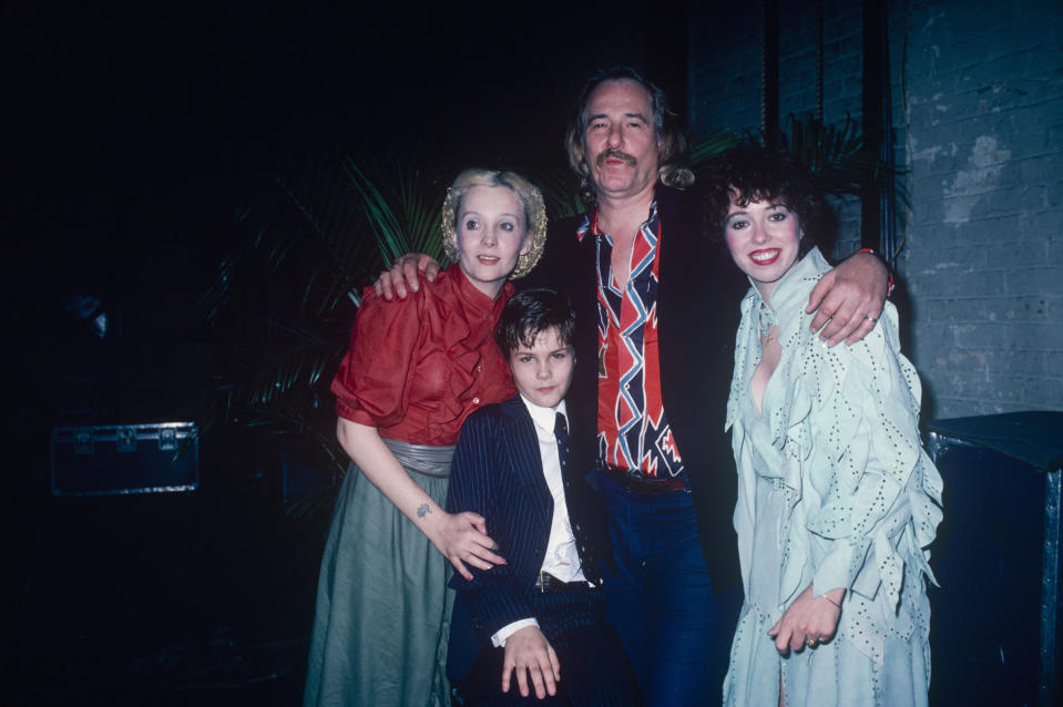 Mackenzie Phillips with her father John Phillips her half-brother Tamerlane and John's wife Genevieve Waite; circa 1980