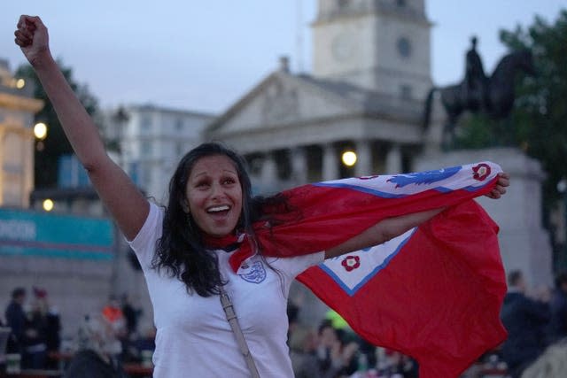 Fans watch Czech Republic v England