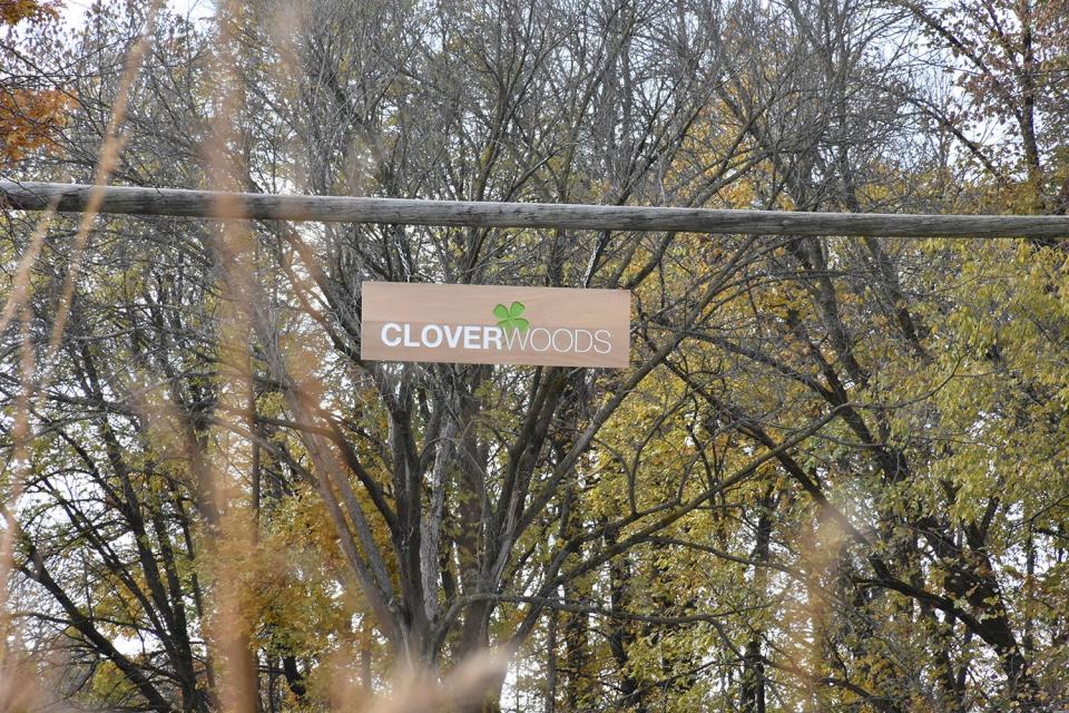 The entrance to Clover Woods, a former 4-H Camp near Madrid.