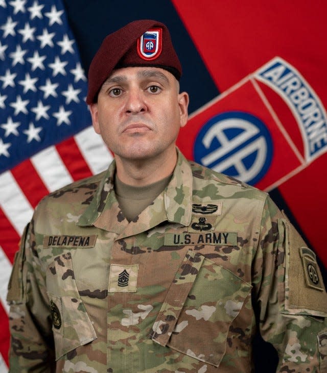 Command Sgt. Maj. Randolph Delapena became the senior enlisted leader for the 82nd Airborne Division in February. His interaction as a teen with paratroopers after Hurricane Andrew led him to the Army.