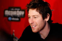 OTTAWA, ON - JANUARY 27: Team Alfredsson forward James Neal of the Pittsburgh Penguins speaks with the press during the 2012 NHL All-Star Game Player Media Availability at the Westin Ottawa on January 27, 2012 in Ottawa, Ontario, Canada. (Photo by Gregory Shamus/Getty Images)