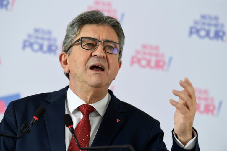 Jean-Luc Mélenchon lors d'une conférence de presse de voeux, le 14 janvier 2021 à Paris - Bertrand GUAY © 2019 AFP