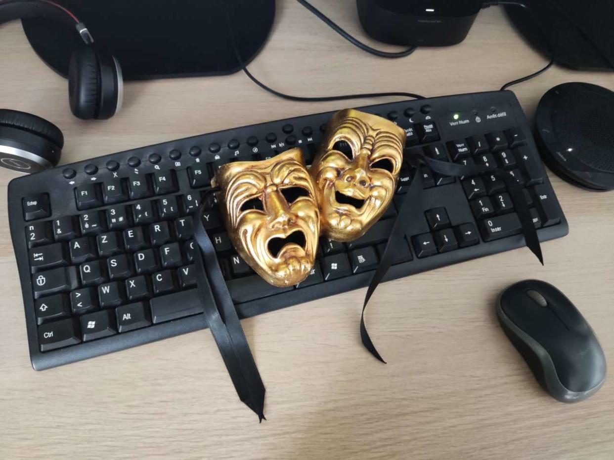 keyboard and masks