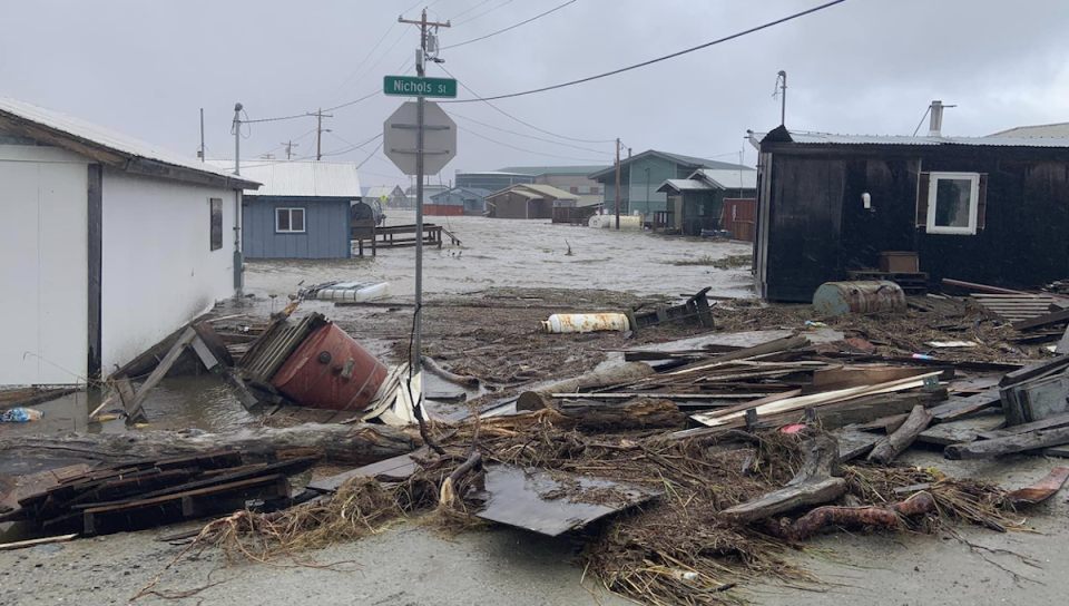 Flooding is seen in Golovin, Alaska, on Saturday, Sept. 17, 2022. / Credit: Heidi Varga