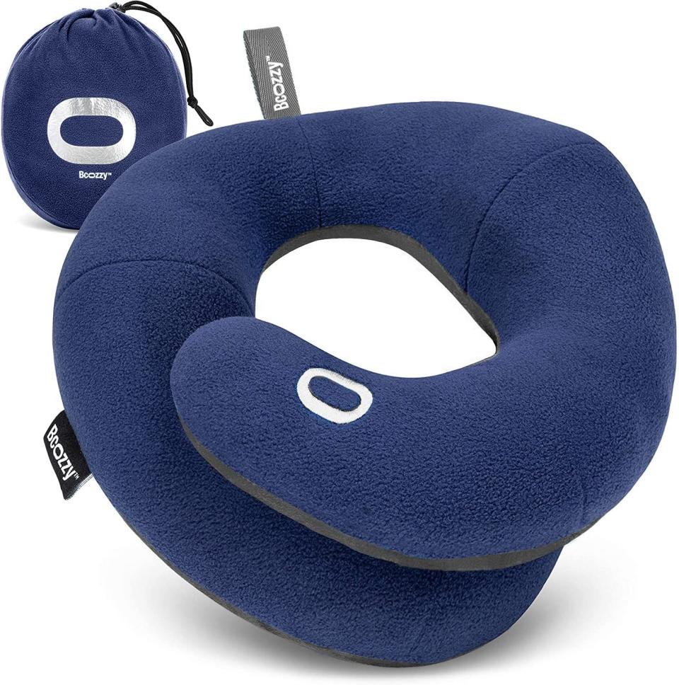 BCOZZY Neck Pillow for Travel in navy