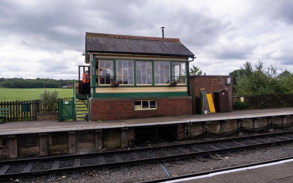 Signal box at North Weald station on the Epping Ongar Railway