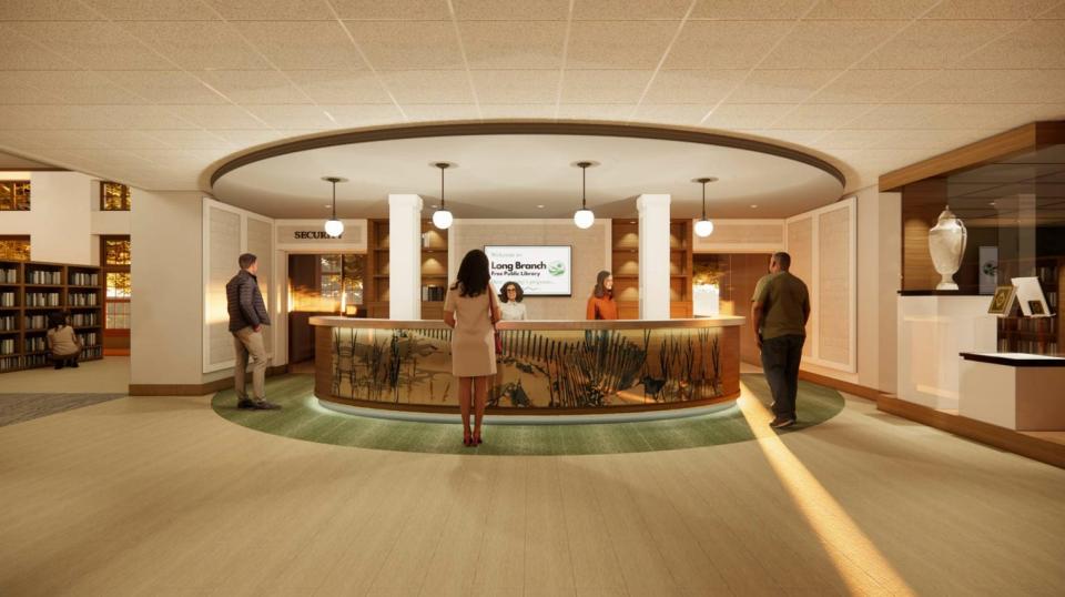 A rendering of the renovations that are underway at the Long Branch Public Library