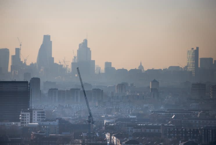 Smog covers central London (Rex)