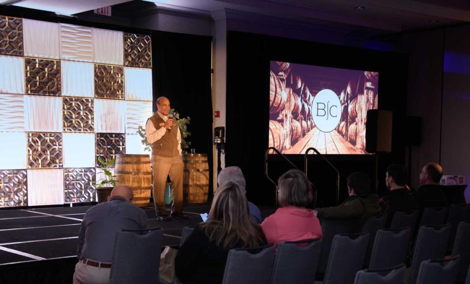 Buffalo Trace VIP tour guide Freddie Johnson spoke at the 2023 BourbonCon in Lexington. He will be returning for 2024 BourbonCon.