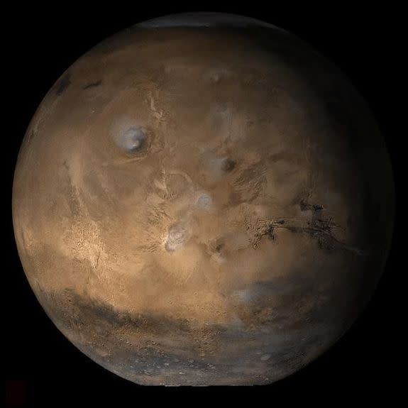Mars seen from orbit.