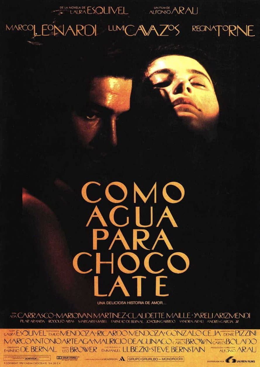 <p>Based on the <a href="https://www.amazon.com/Como-agua-para-chocolate-Spanish/dp/0385721234?tag=syn-yahoo-20&ascsubtag=%5Bartid%7C10055.g.35564148%5Bsrc%7Cyahoo-us" rel="nofollow noopener" target="_blank" data-ylk="slk:1989 debut novel by Laura Esquivel;elm:context_link;itc:0;sec:content-canvas" class="link ">1989 debut novel by Laura Esquivel</a>, this 1992 Mexican film centers around Tita (<strong><a href="https://www.imdb.com/name/nm0004816/" rel="nofollow noopener" target="_blank" data-ylk="slk:Lumi Cavazos;elm:context_link;itc:0;sec:content-canvas" class="link ">Lumi Cavazos</a></strong>), the youngest of three sisters. Following a family tradition, she’s designated as her mother (<strong><a href="https://www.imdb.com/name/nm0868207/" rel="nofollow noopener" target="_blank" data-ylk="slk:Regina Torné;elm:context_link;itc:0;sec:content-canvas" class="link ">Regina Torné</a></strong>)'s caretaker, never to be married. Years later, Tita falls in love with Pedro (<strong><a href="https://www.imdb.com/name/nm0502813/" rel="nofollow noopener" target="_blank" data-ylk="slk:Marco Leonardi;elm:context_link;itc:0;sec:content-canvas" class="link ">Marco Leonardi</a></strong>). In a turn of events, Tita's older sister, Rosaura (<strong><a href="https://www.imdb.com/name/nm0034976/" rel="nofollow noopener" target="_blank" data-ylk="slk:Yareli Arizmendi;elm:context_link;itc:0;sec:content-canvas" class="link ">Yareli Arizmendi</a></strong>), marries him instead. But that doesn’t mean Tita and Pedro's love story is over.</p><p><a class="link " href="https://www.amazon.com/Like-Water-Chocolate-Marco-Leonardi/dp/B0064DZIQS?tag=syn-yahoo-20&ascsubtag=%5Bartid%7C10055.g.35564148%5Bsrc%7Cyahoo-us" rel="nofollow noopener" target="_blank" data-ylk="slk:STREAM NOW;elm:context_link;itc:0;sec:content-canvas">STREAM NOW</a></p>