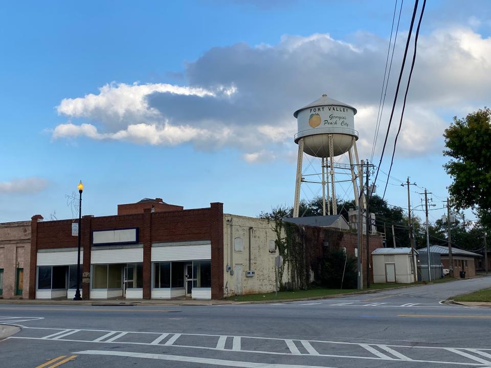 A water tower in Fort Valley, GeorgiaRichard Hall / The Independent