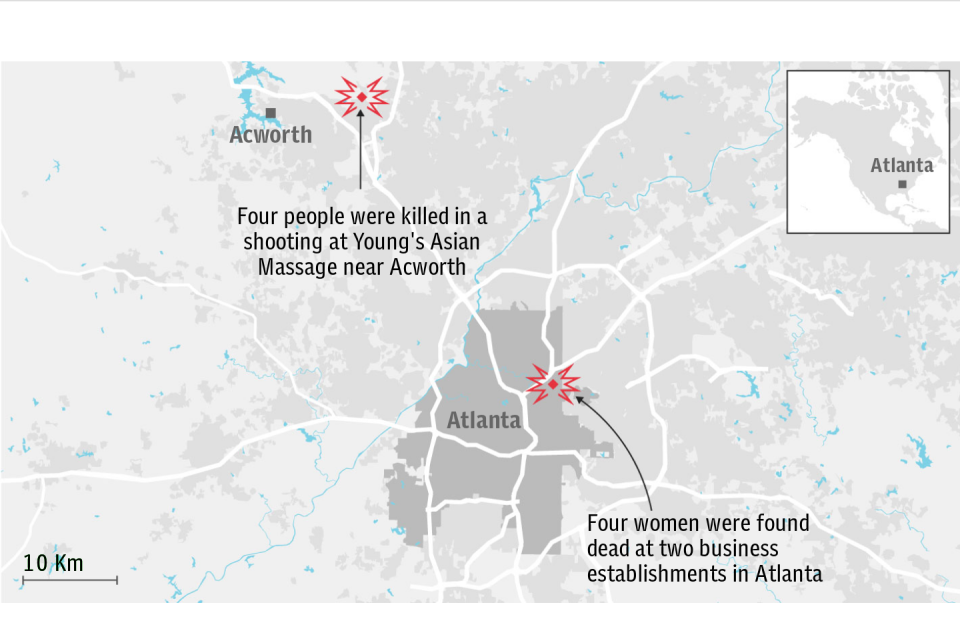 Atlanta shooting map