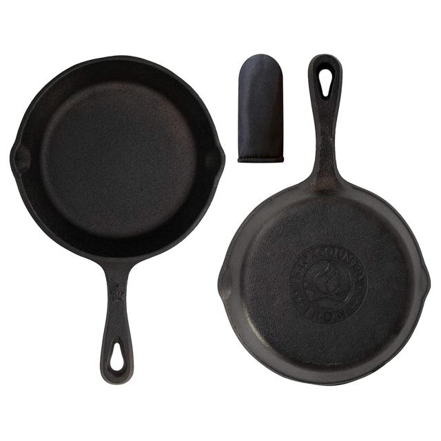 Victoria 6.5 Inch Mini Cast Iron Skillet. Small Frying Pan