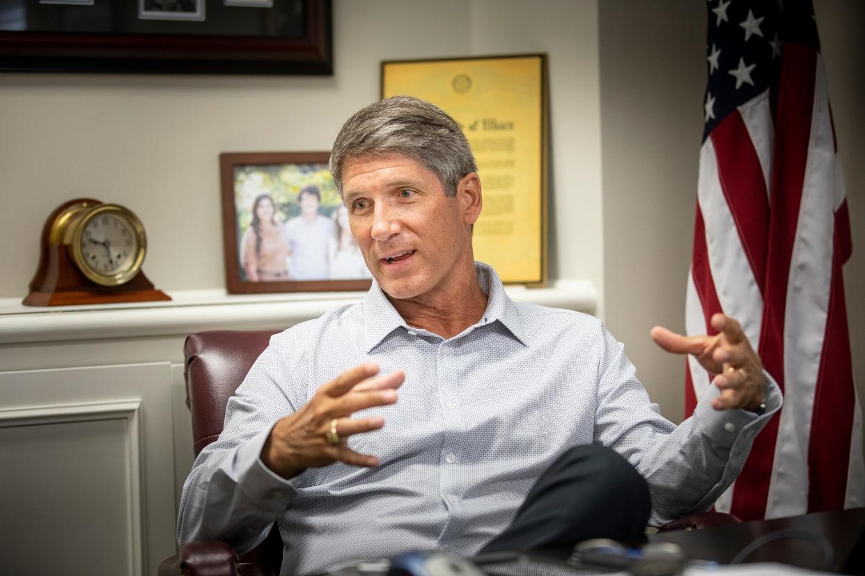 Interview with Rep. Scott Franklin at his office in Lakeland Fl. Wednesday July 7 2021.  ERNST PETERS/ THE LEDGER