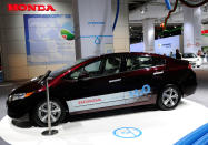 FRANKFURT AM MAIN, GERMANY - SEPTEMBER 14: A Honda concept car Electric Vehicle H2O is pictured during the press days at the IAA Frankfurt Auto Show on September 14, 2011 in Frankfurt am Main, Germany. The IAA will be open to the public from September 17 through September 25. (Photo by Thorsten Wagner/Getty Images)