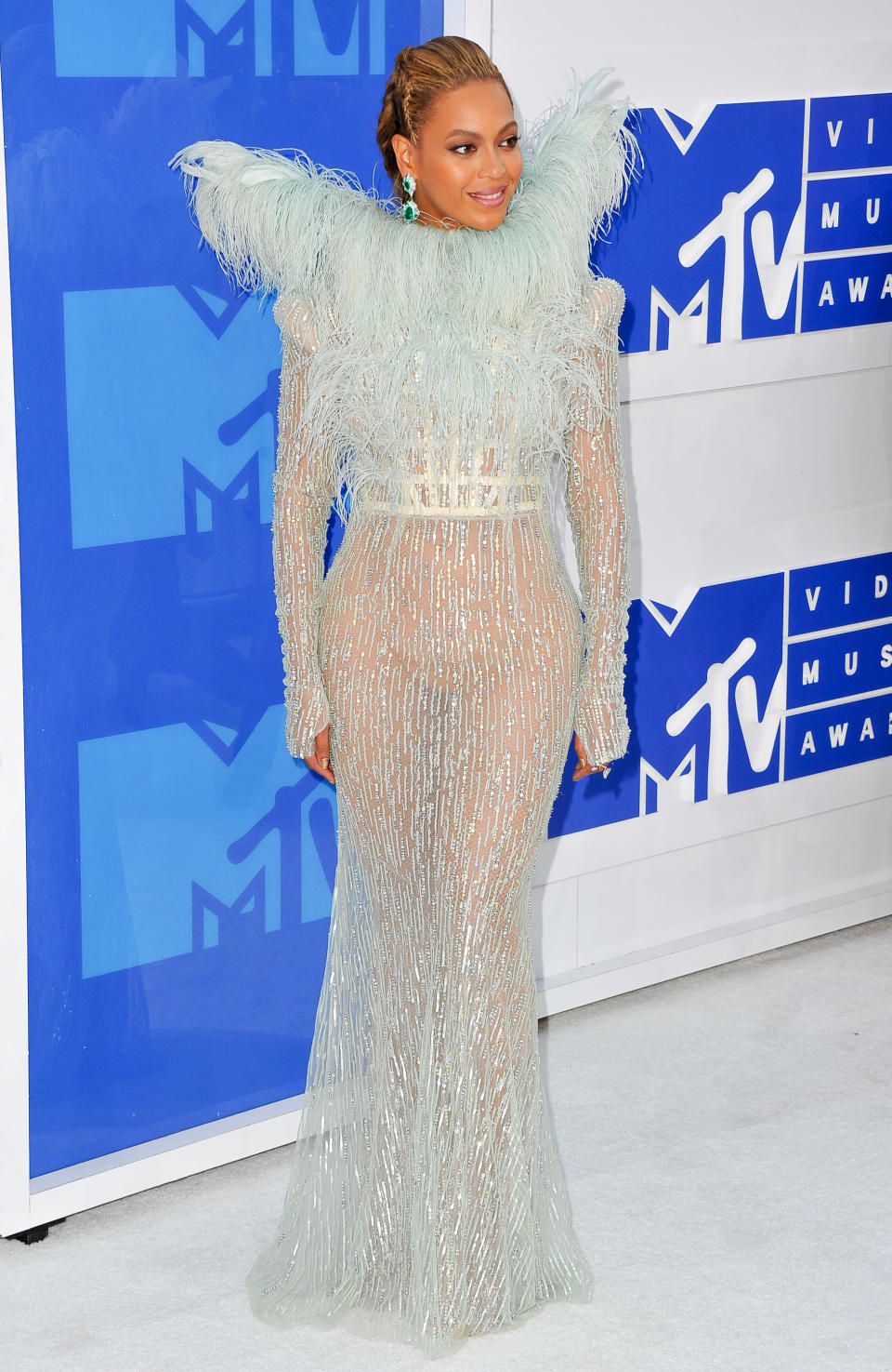 Wearing Francesco Scognamiglio at the MTV Video Music Awards in August 2016